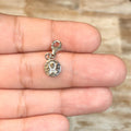 Sterling Silver Hammered Awareness Ribbon Lobster Clasp Charm