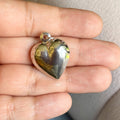 Sterling Silver Polished Puffed Heart Charm Pendant