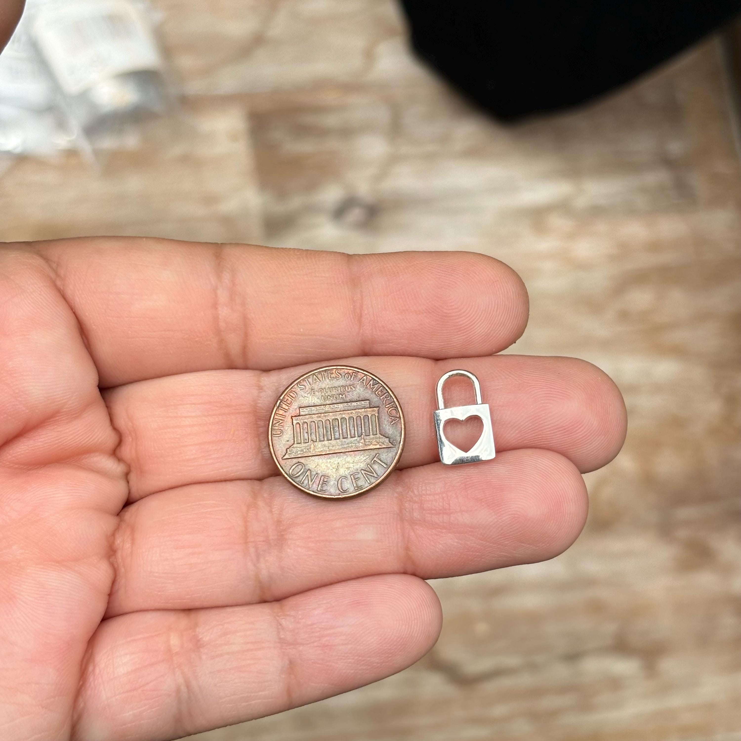 Sterling Silver Cutout Heart Lock Pendant