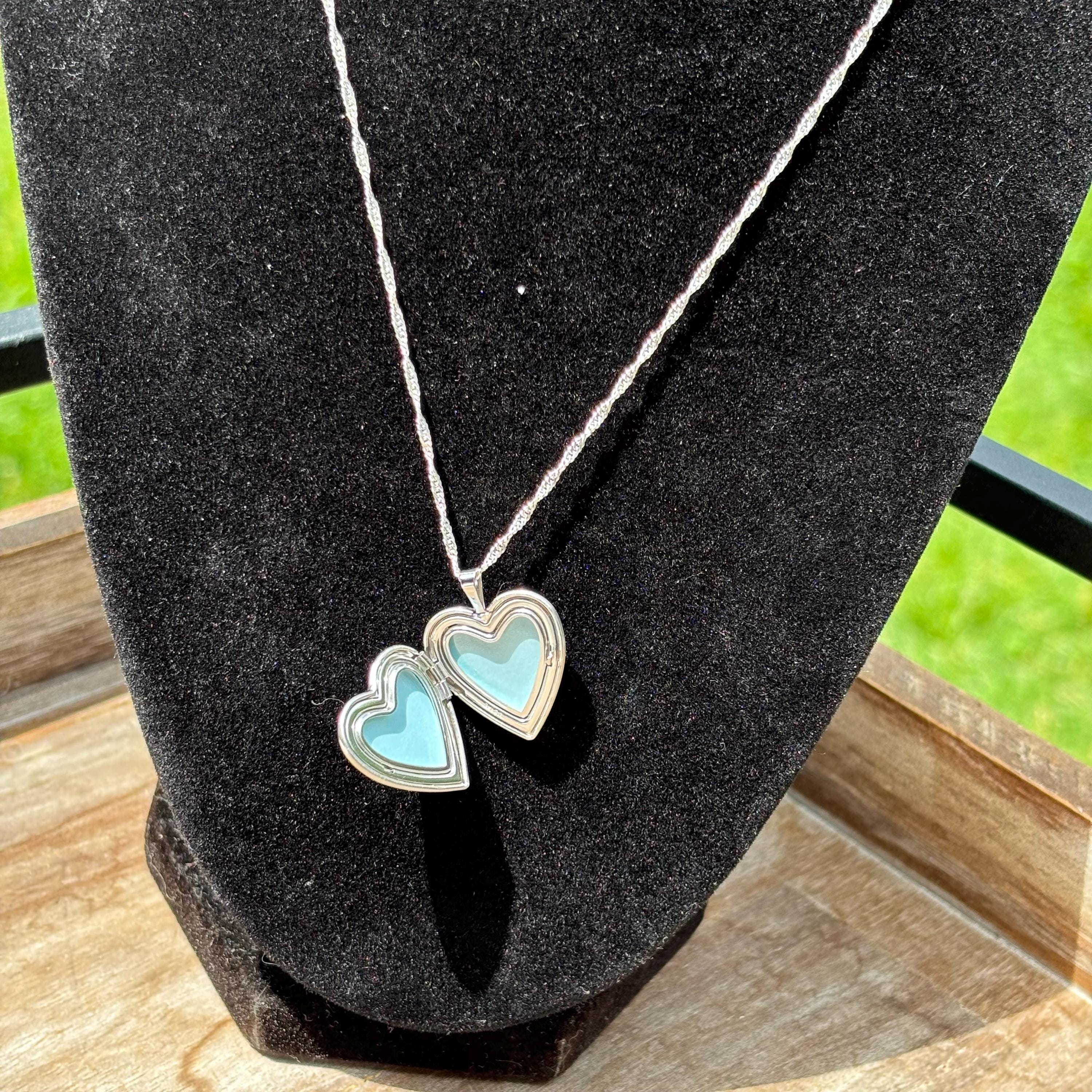 Sterling Silver and Gold-tone Satin and Polished Claddagh Heart Locket