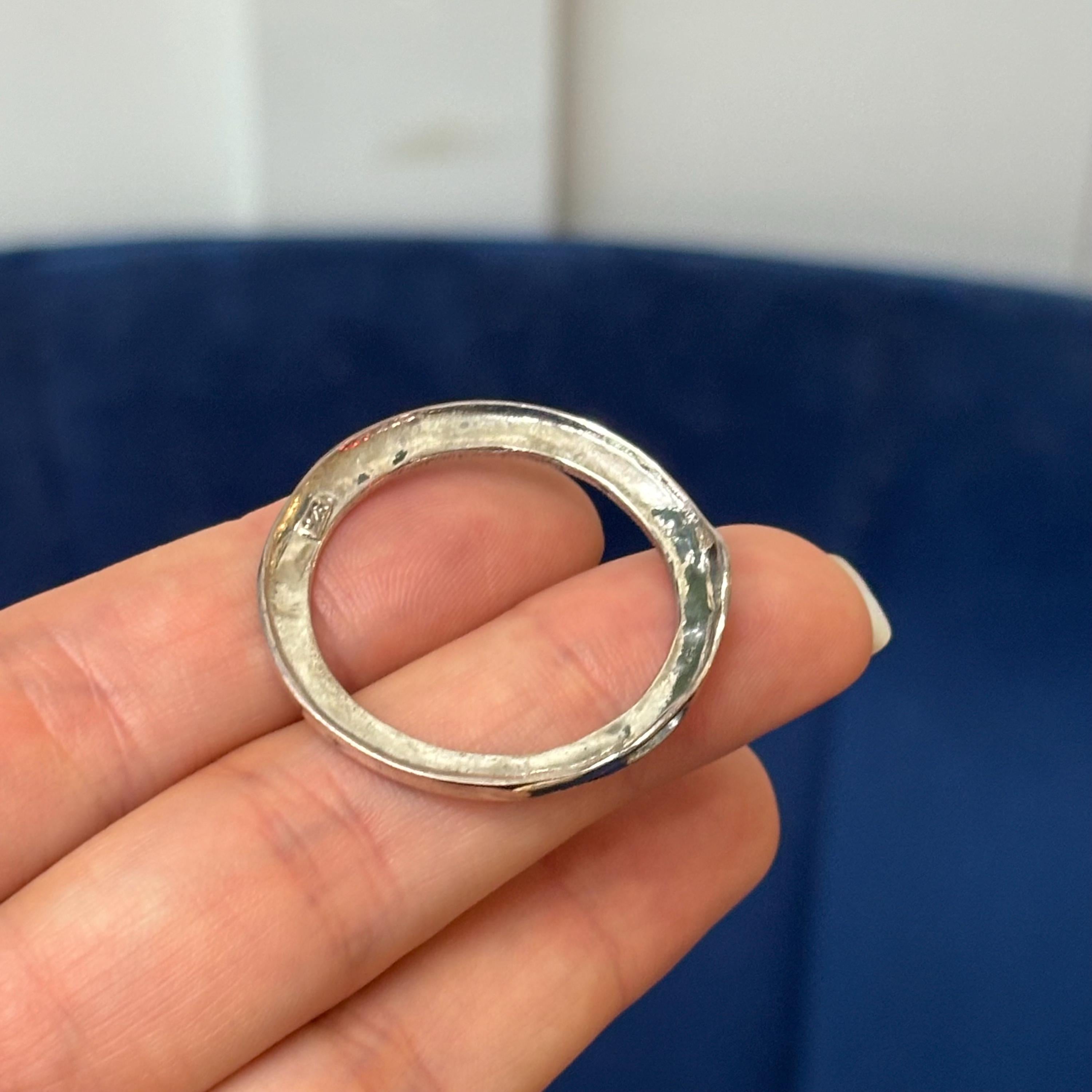 Sterling Silver Antiqued Marcasite Open Circle Slide