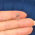 Sterling Silver Stirrup Mini Charm Pendant