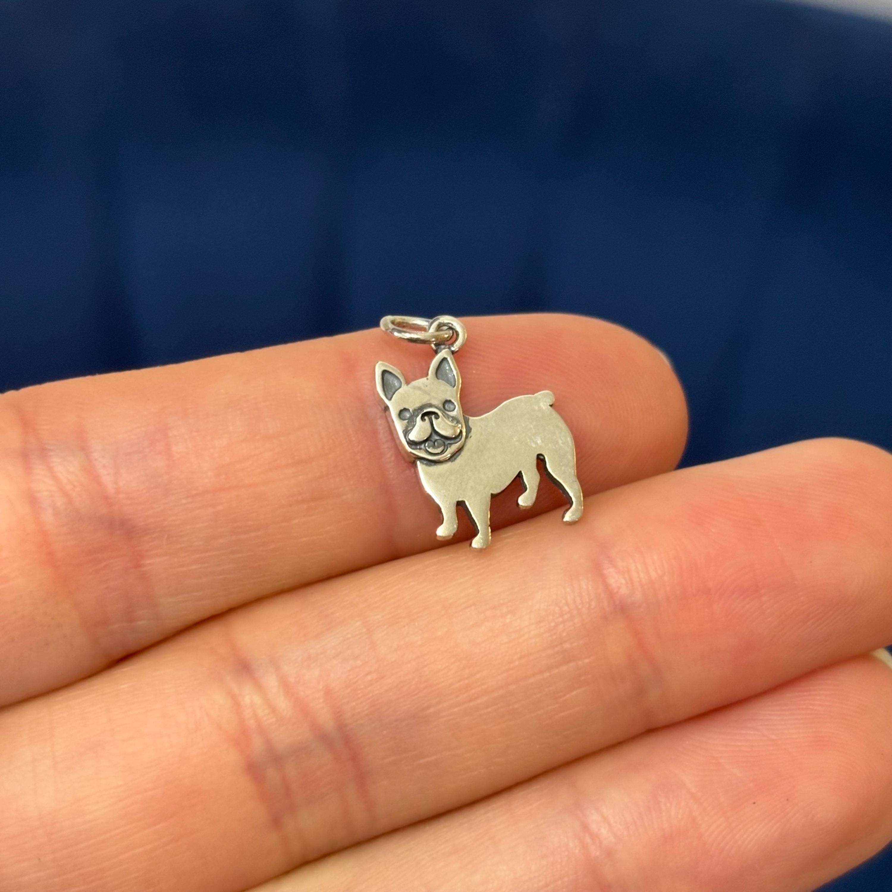 Sterling Silver French Bulldog Charm Pendant