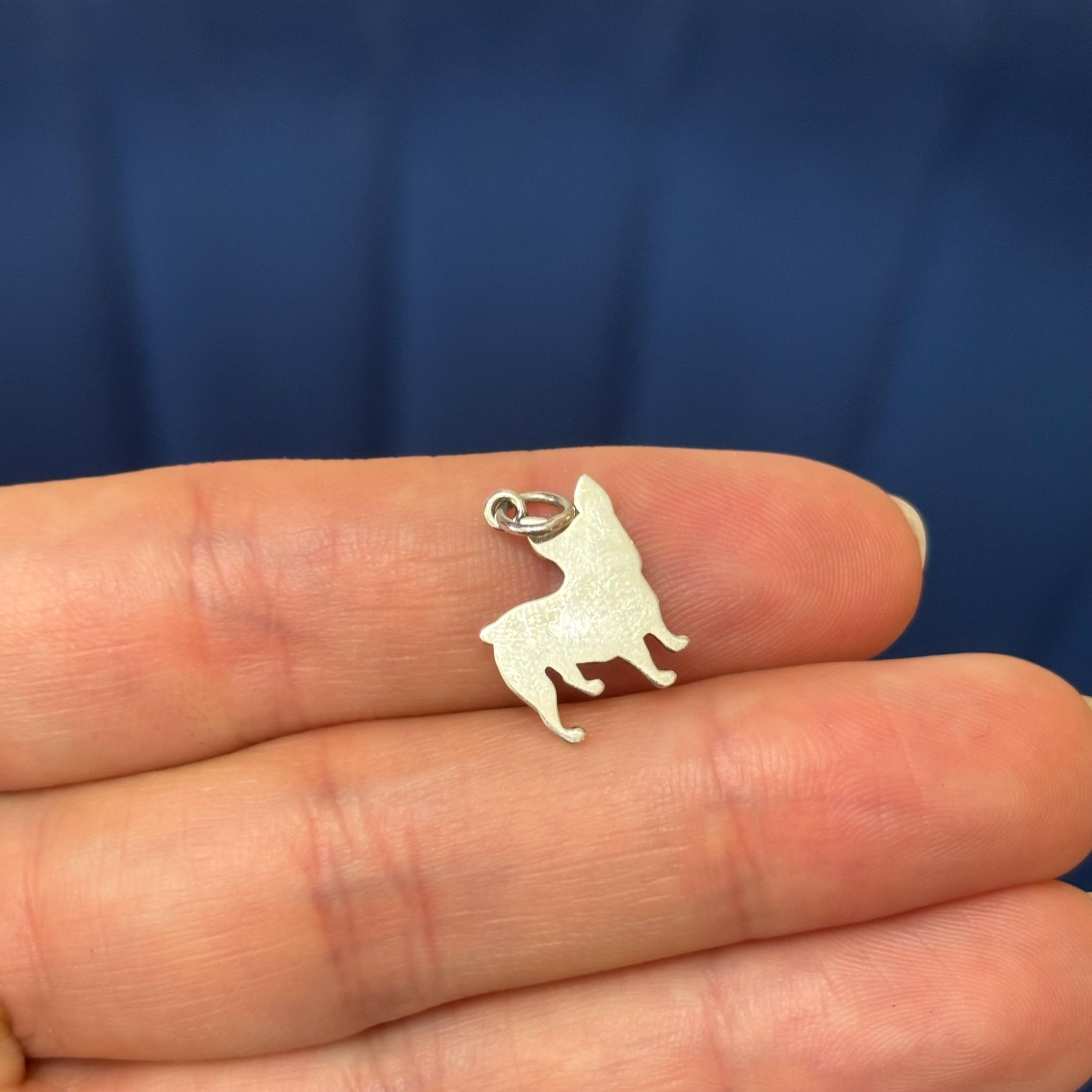 Sterling Silver French Bulldog Charm Pendant