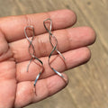 Sterling Silver Double Twist Cascading Earrings