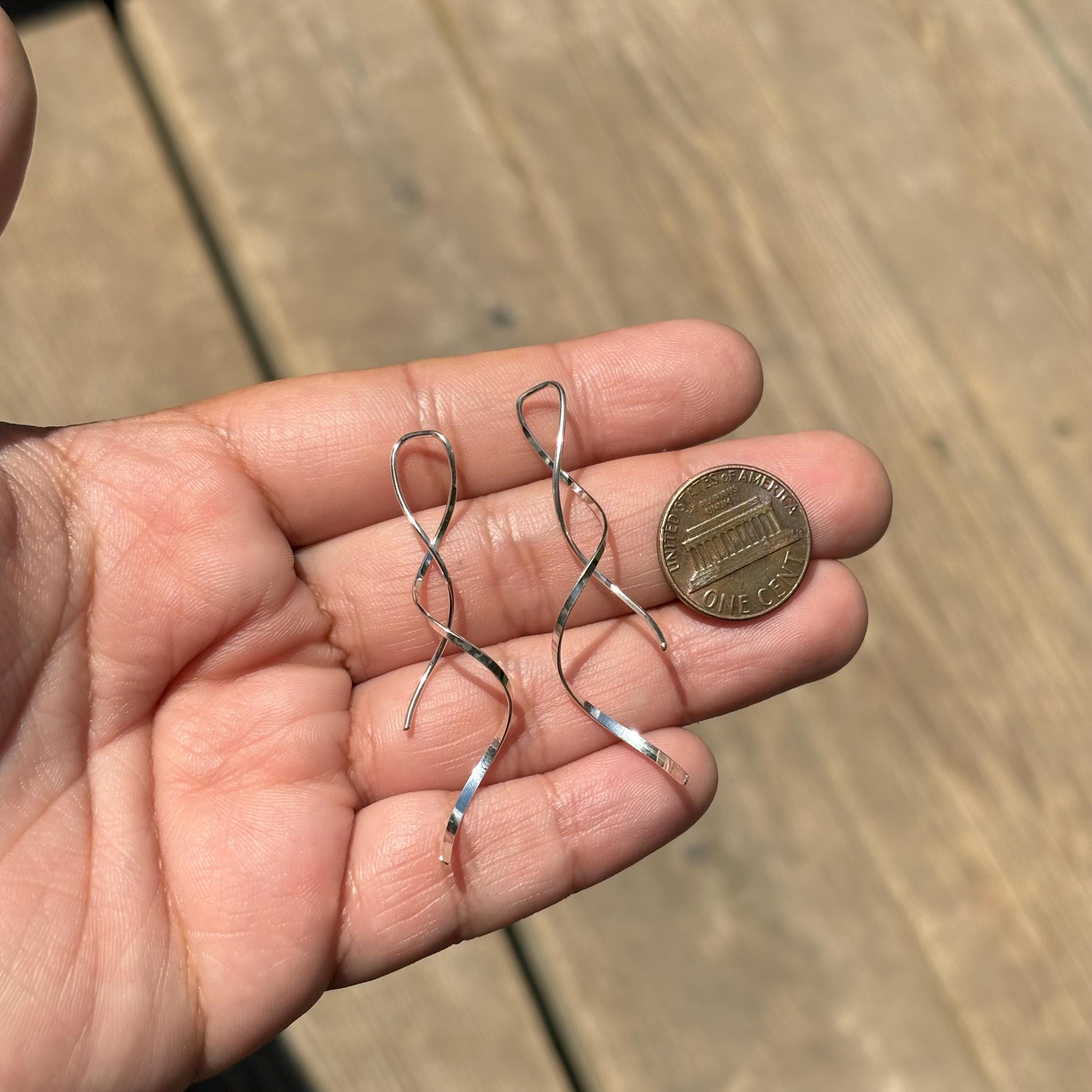 Sterling Silver Double Twist Cascading Earrings