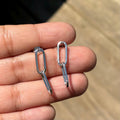 Sterling Silver Two-Link Paperclip Post Earrings