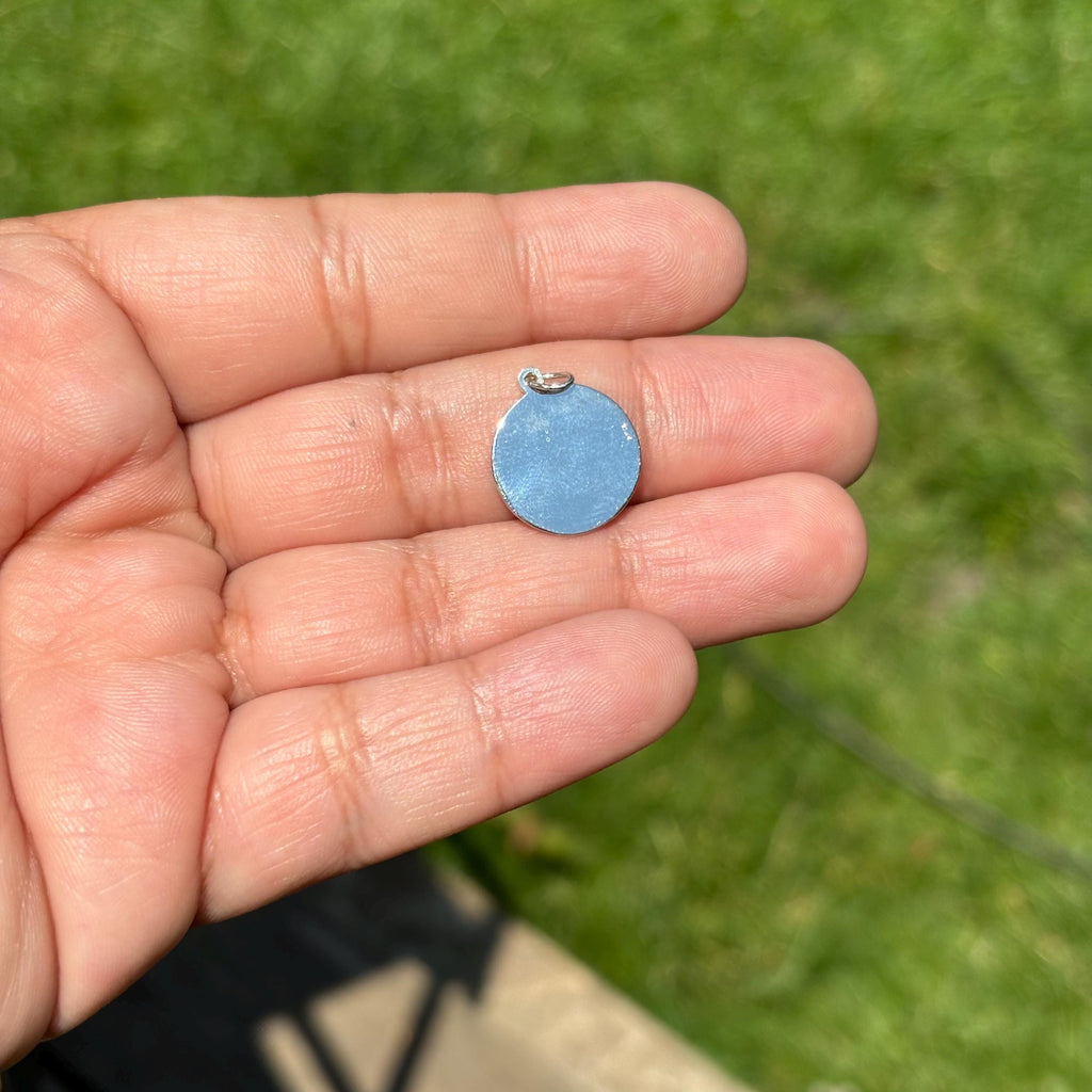 Sterling Silver Engravable Volleyball Pendant