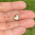 14K Yellow Gold and Mother of Pearl Butterfly Pendant