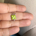 Sterling Silver Green Enamel Four Leaf Clover Charm Pendant
