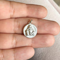 Sterling Silver Buddha Round Pendant