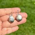 Sterling Silver Brushed Leverback Dangle Earrings