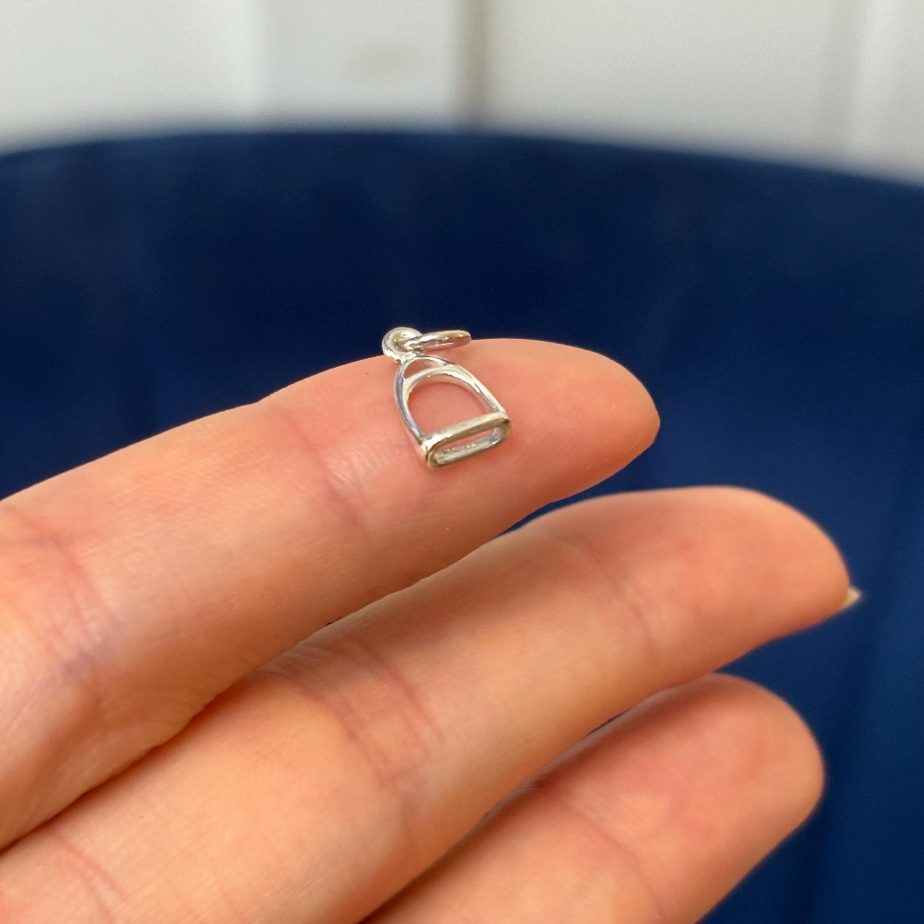 Sterling Silver Stirrup Mini Charm Pendant