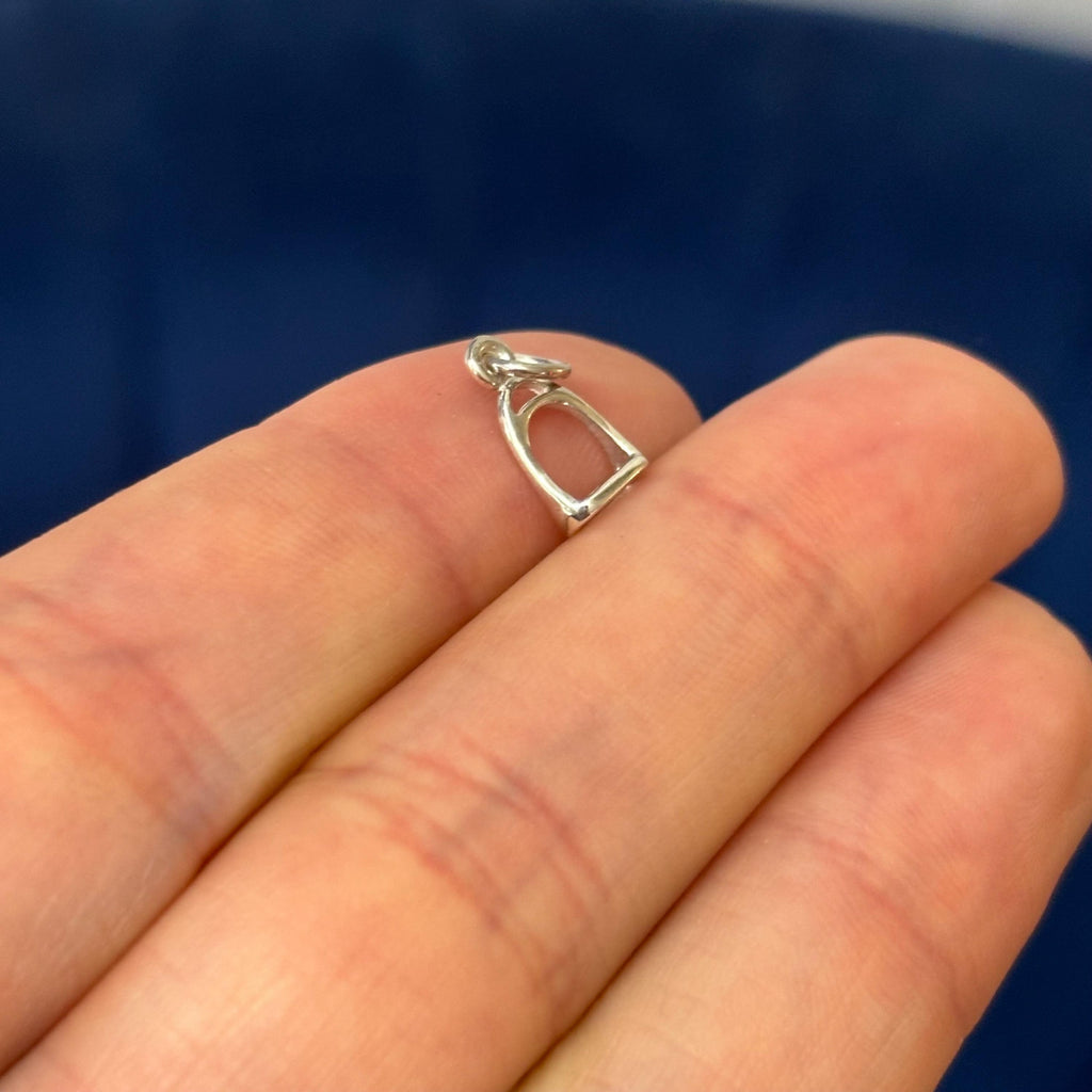 Sterling Silver Stirrup Mini Charm Pendant