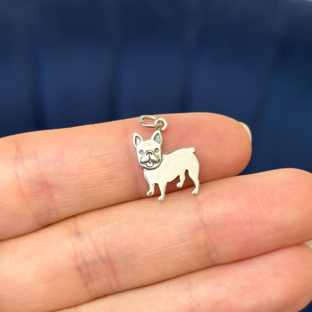 Sterling Silver French Bulldog Charm Pendant