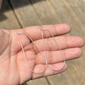 Sterling Silver Teardrop Wire Hoop Earring