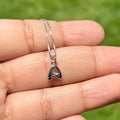 Sterling Silver Initial Letter Bubble Charm Pendant 18" Necklace