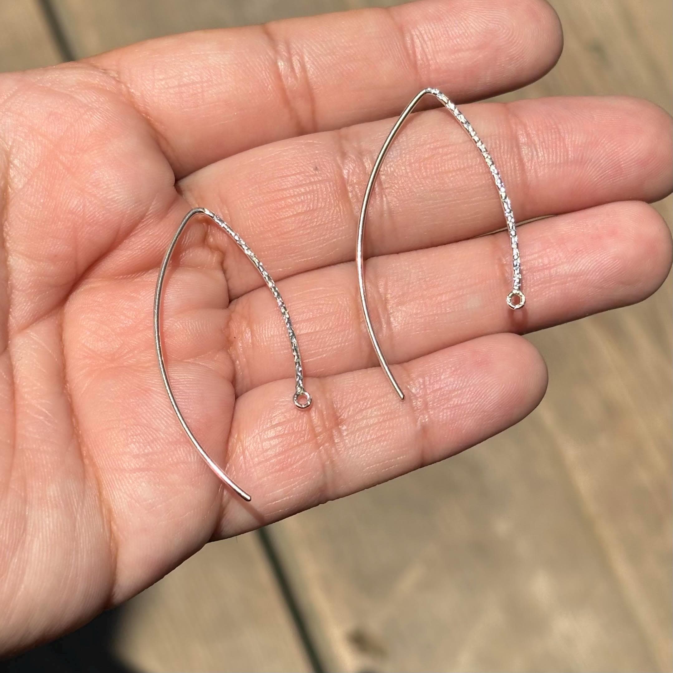 Sterling Silver Textured Ear Wire with Closed Ring