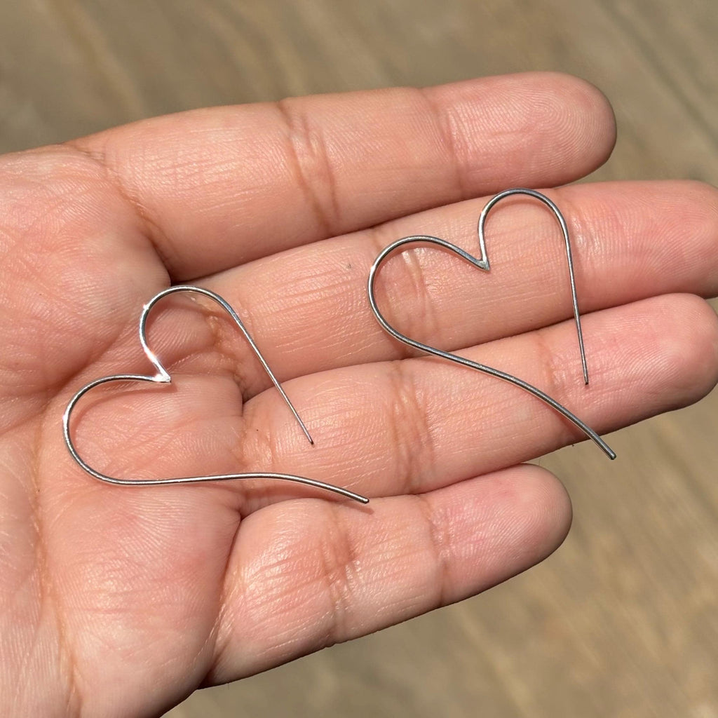 Sterling Silver Heart Ear Wire or DIY Design