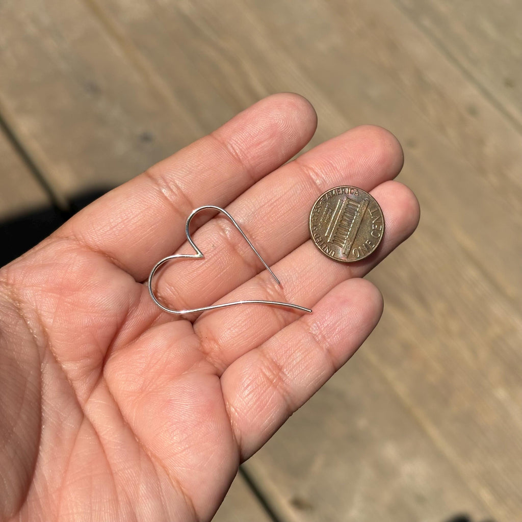 Sterling Silver Heart Ear Wire or DIY Design