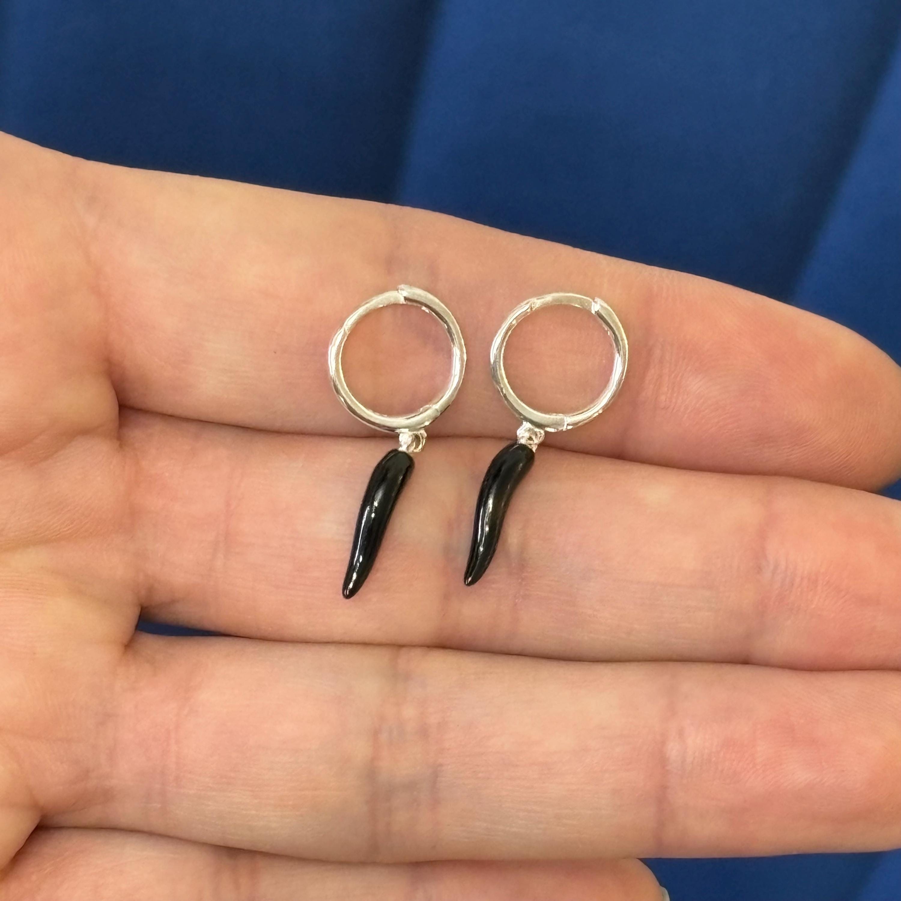Sterling Silver Hammered Oval Hoop Earrings 11mm x 14mm