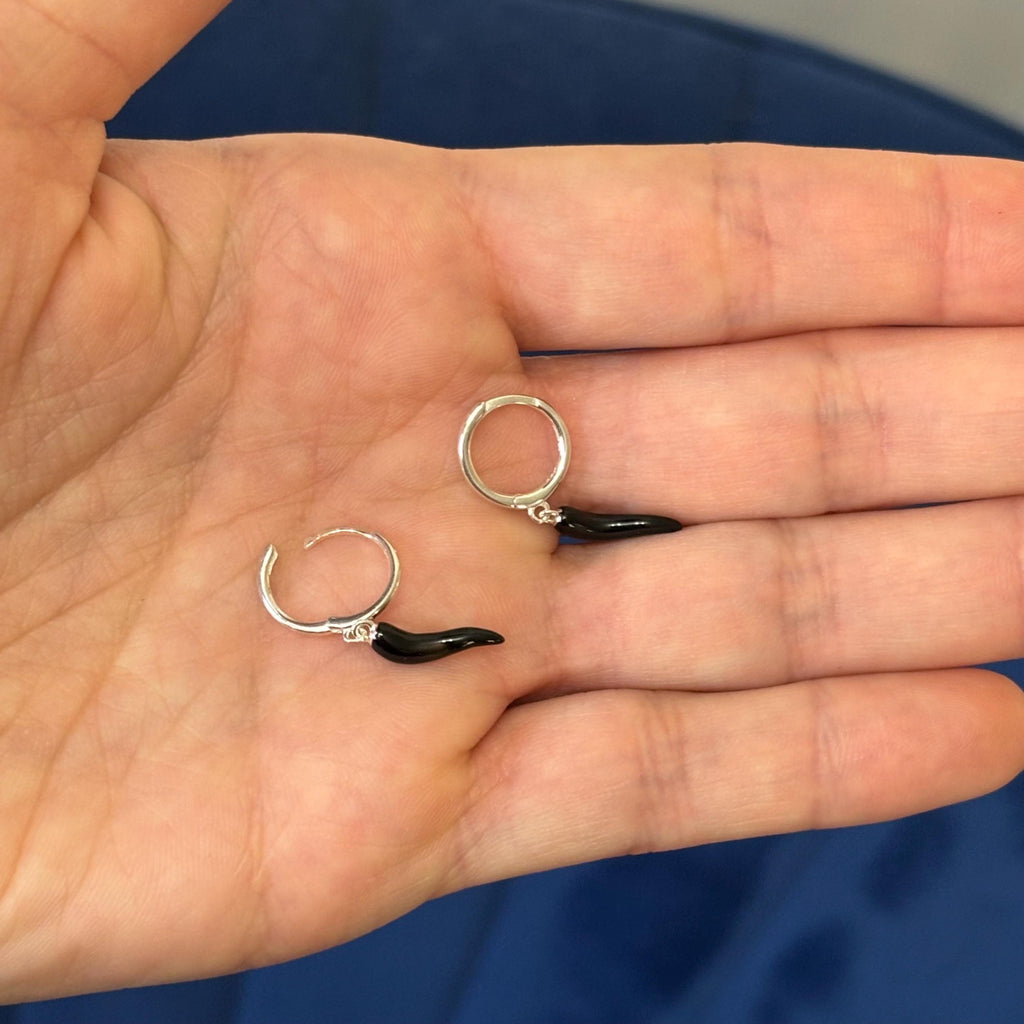 Sterling Silver Hammered Oval Hoop Earrings 11mm x 14mm
