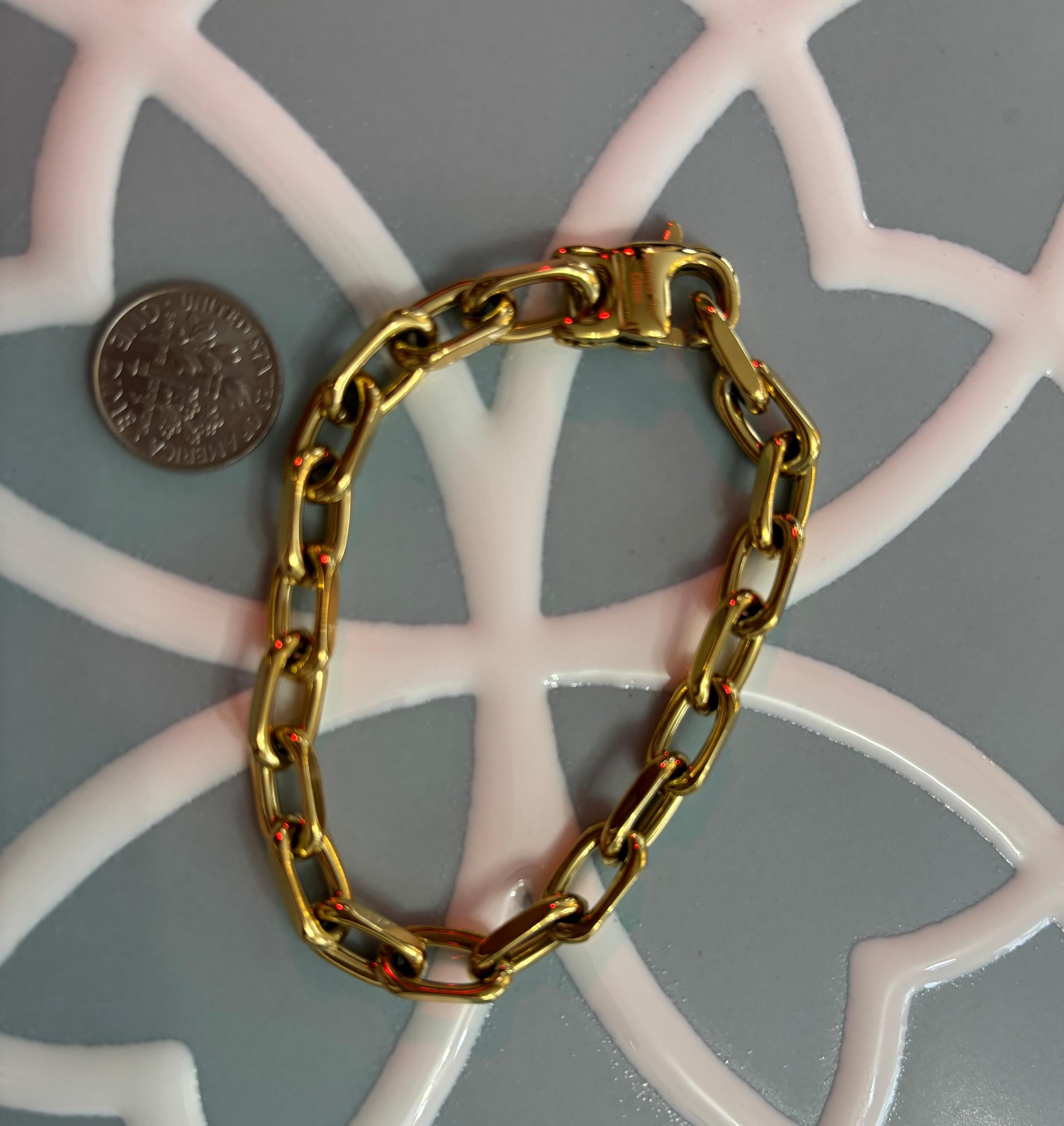 Chisel Stainless Steel Polished Yellow Open Link Bracelet