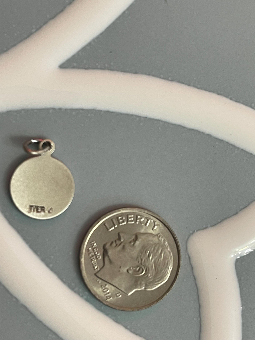 Sterling Silver Baptism Medal Charm