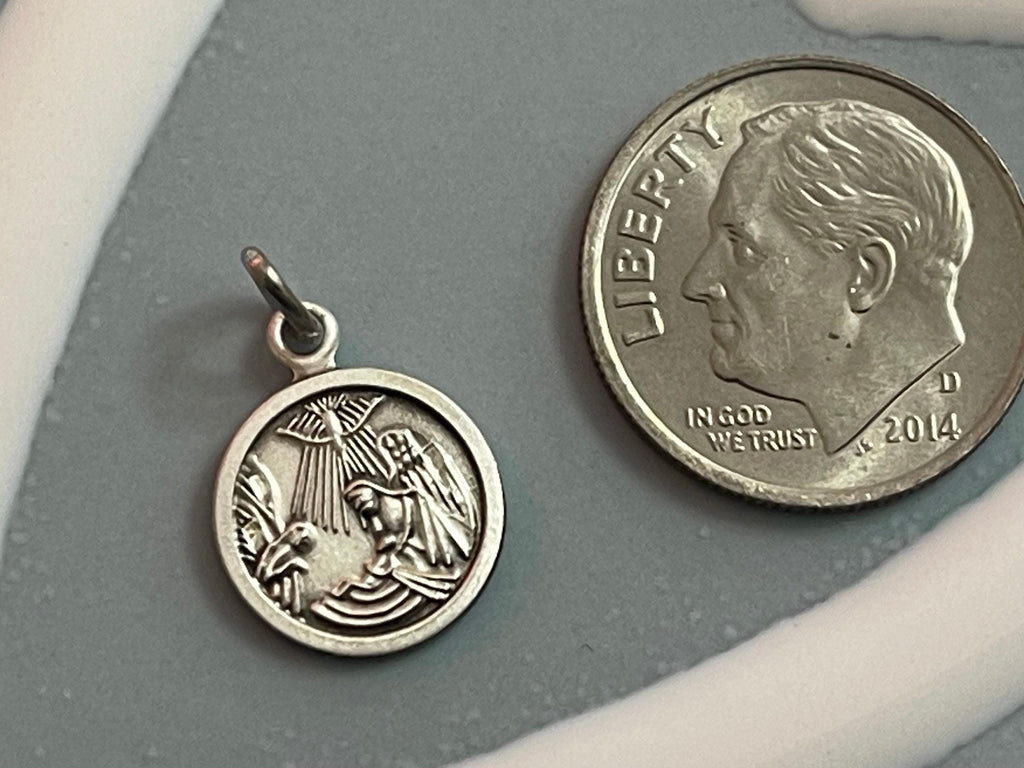 Sterling Silver Baptism Medal Charm