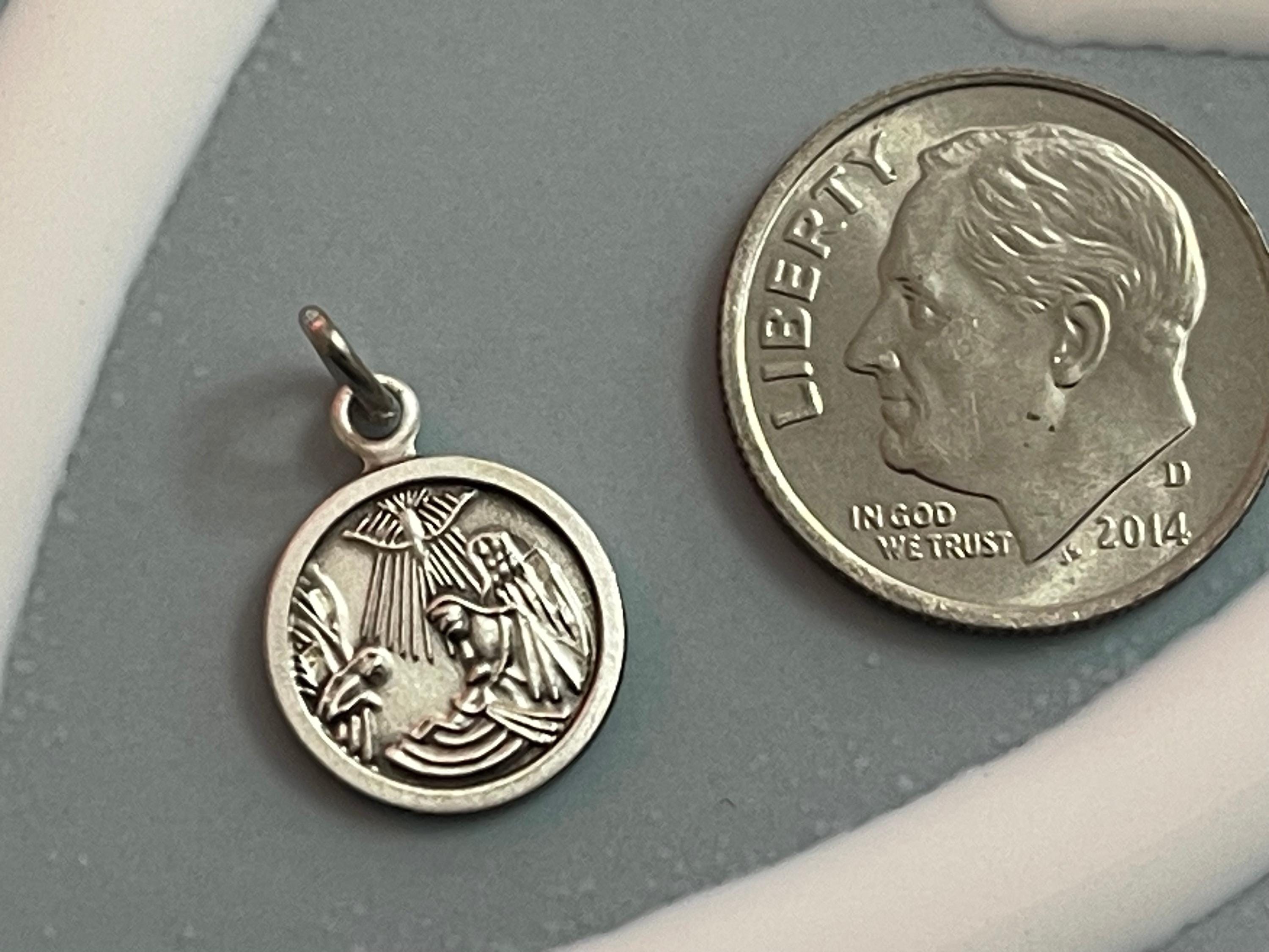 Sterling Silver Baptism Medal Charm
