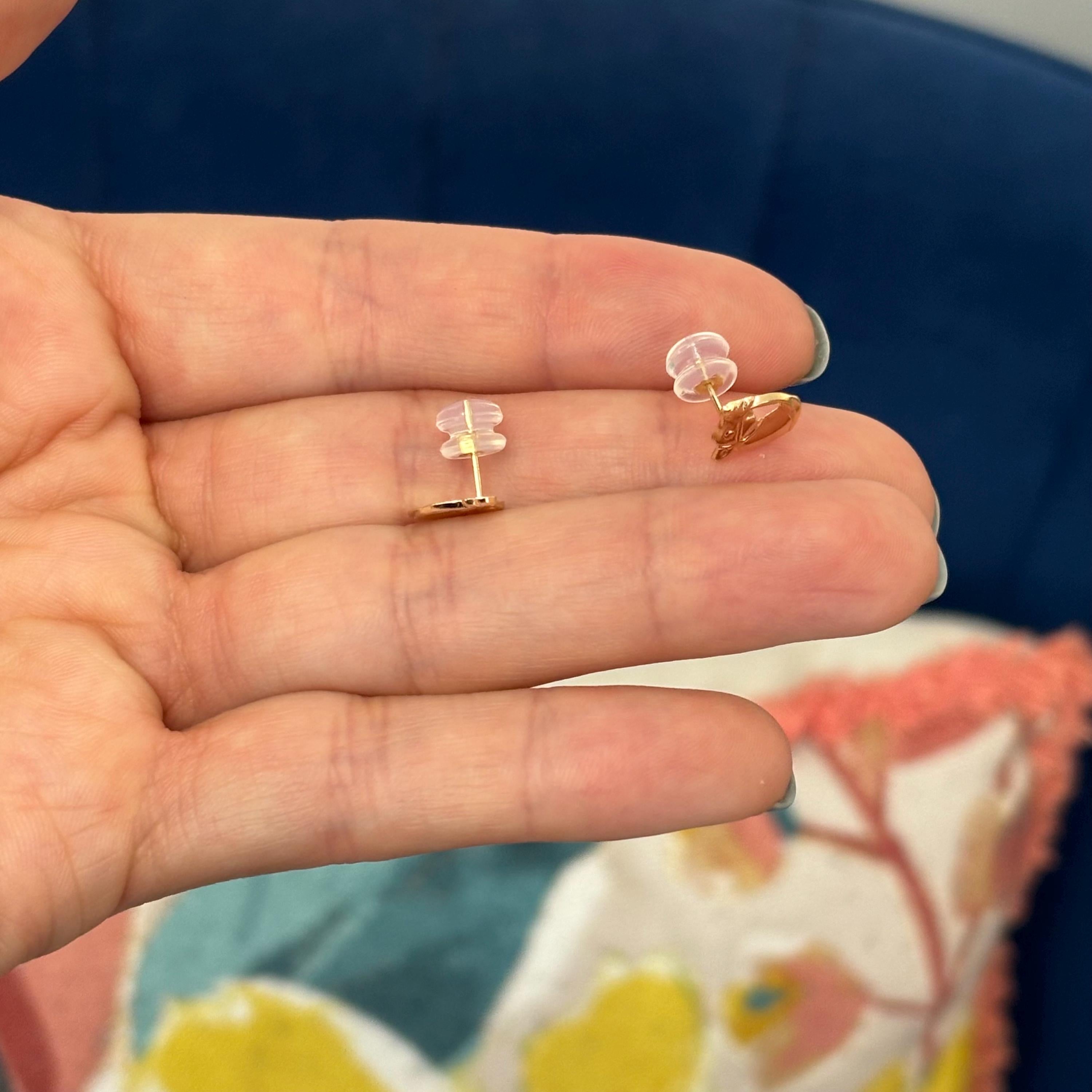 14K Yellow Gold Mini Horse Head Stud Earrings