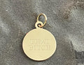 10K Yellow Gold Disc Pendant Charm As Is with Engraving