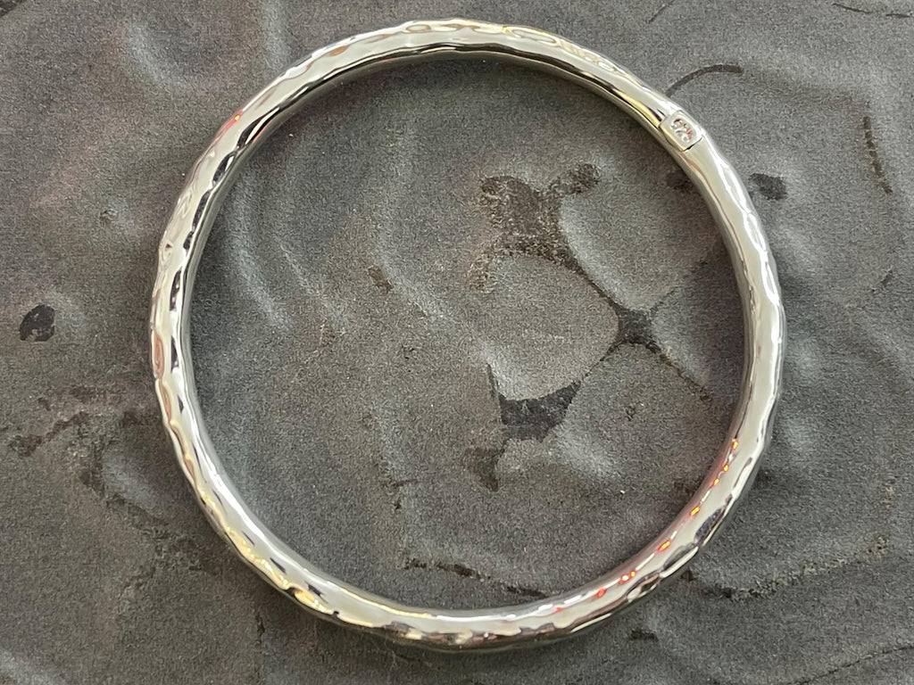 Sterling Silver Textured Bangle Bracelet