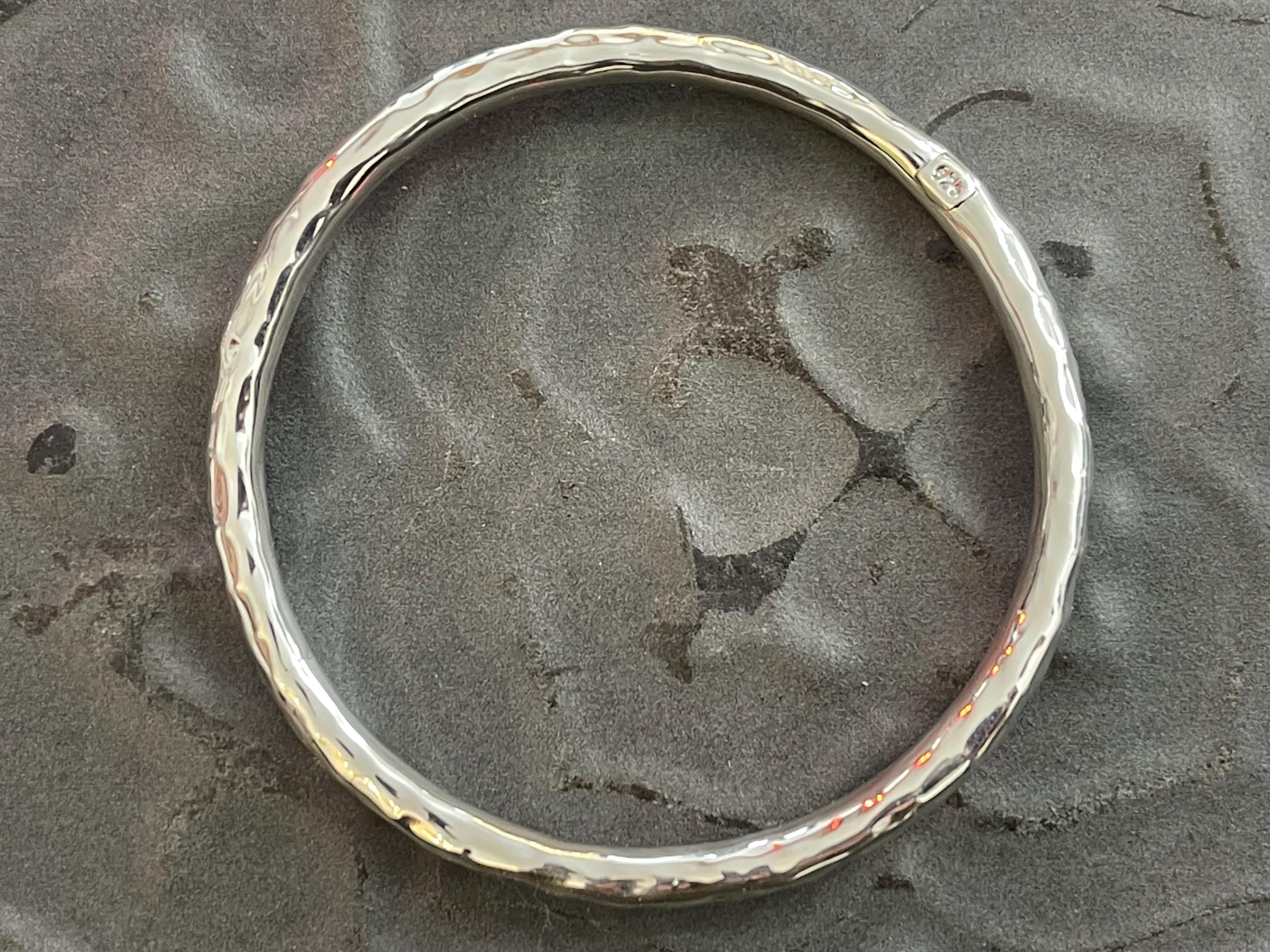 Sterling Silver Textured Bangle Bracelet
