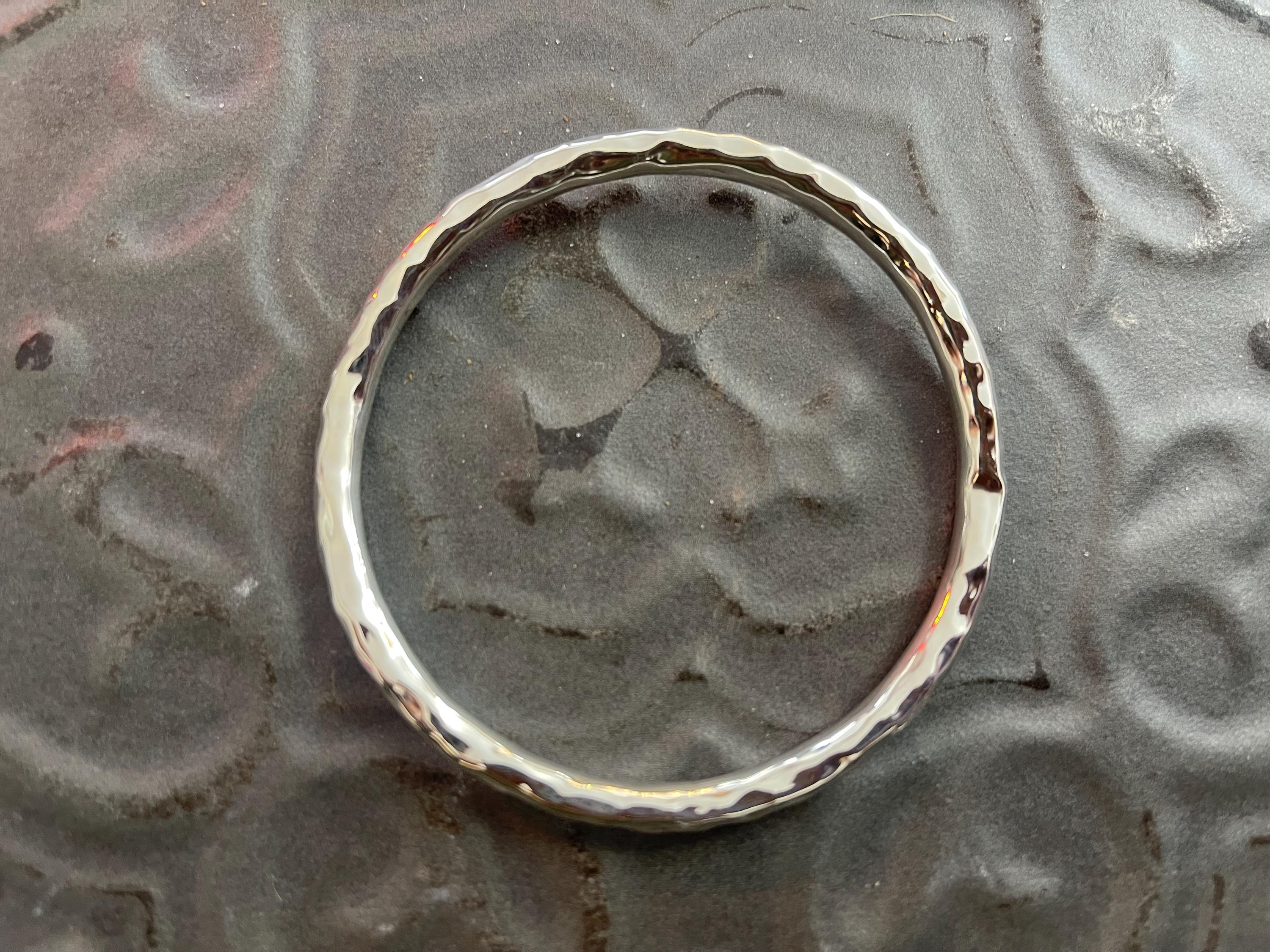 Sterling Silver Textured Bangle Bracelet