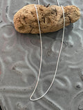 Sterling Silver Adjustable Rounded Box Chain Necklace
