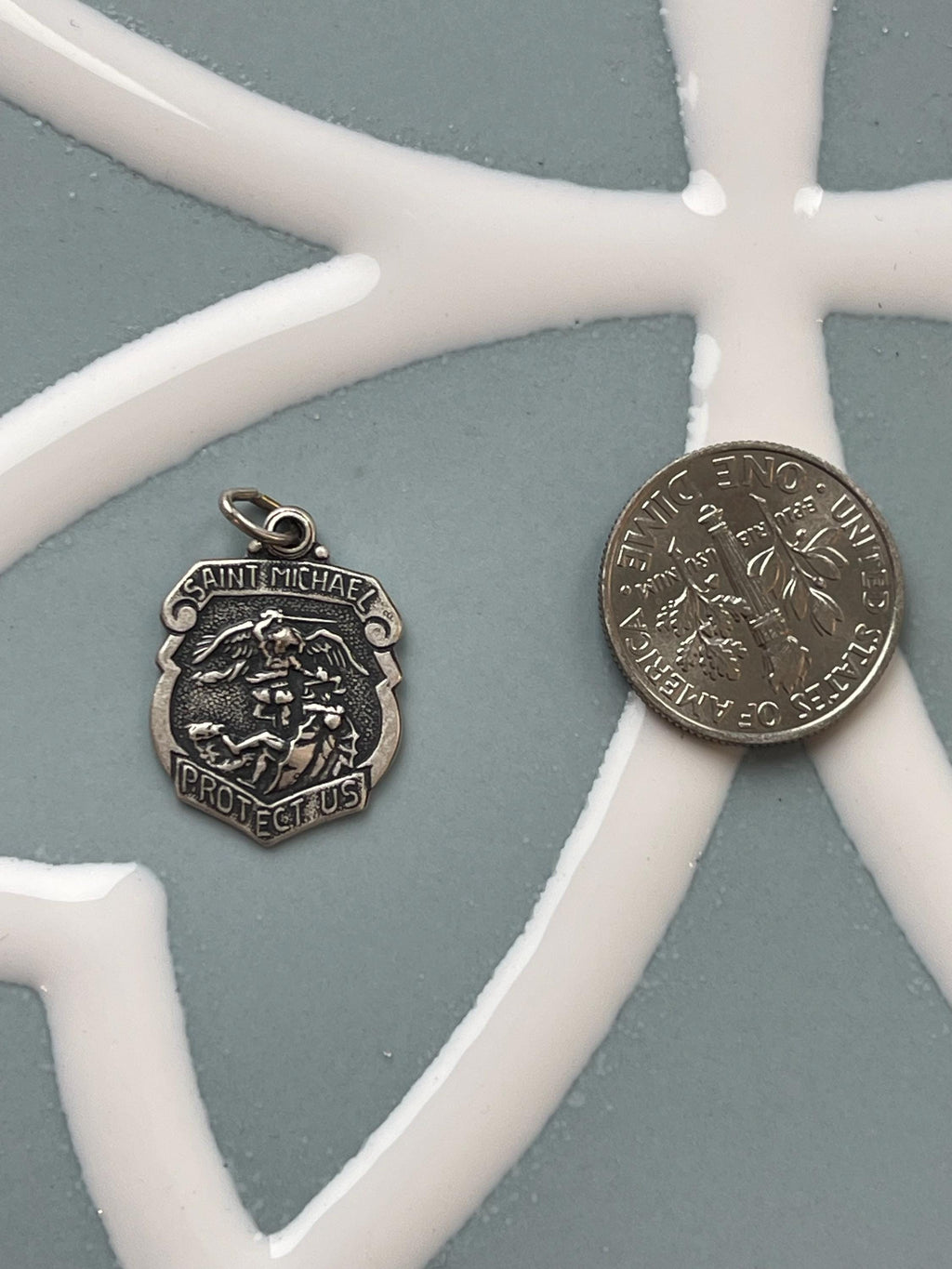 Sterling Silver Saint Michael Medal Pendant