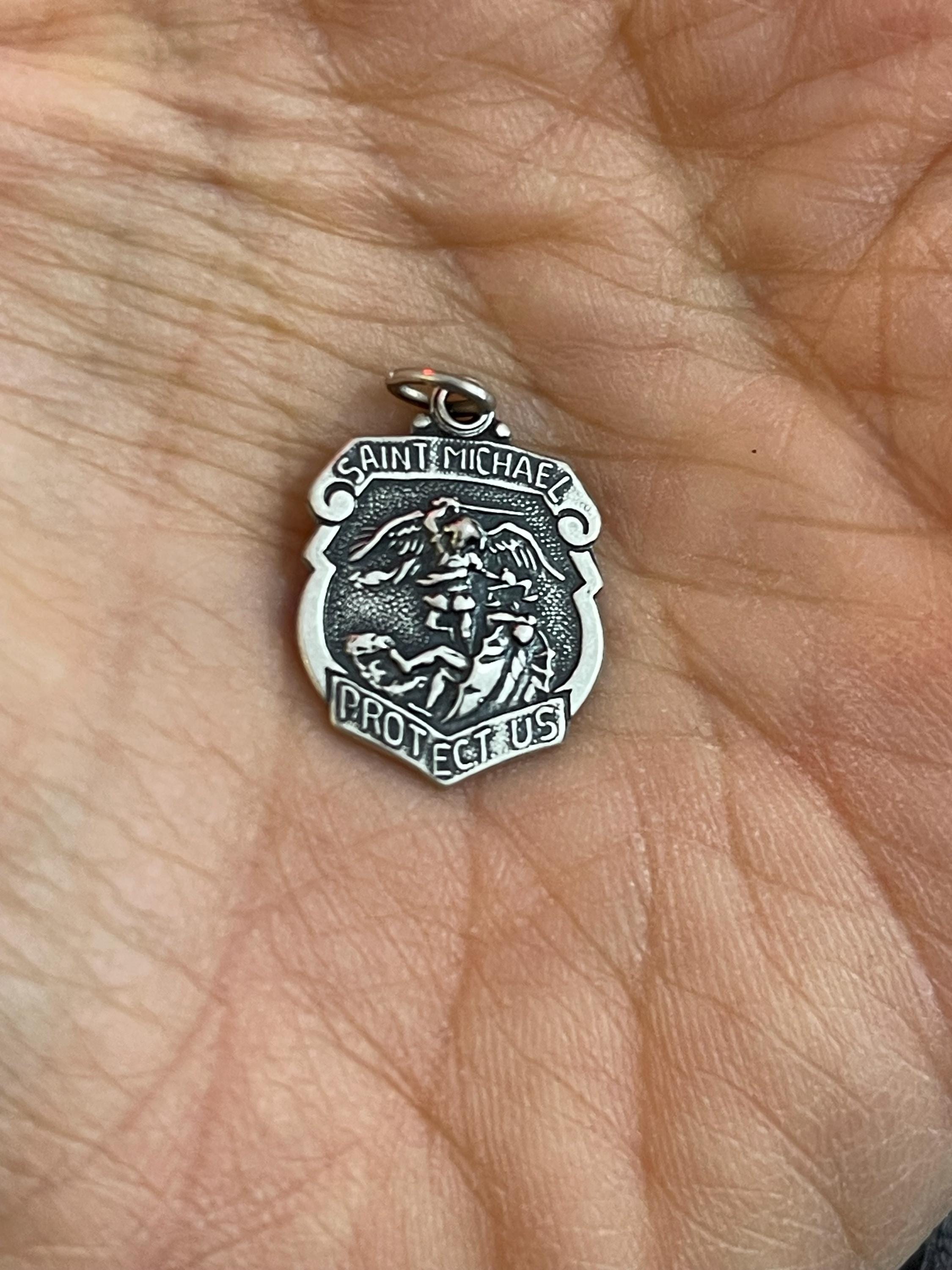 Sterling Silver Saint Michael Medal Pendant