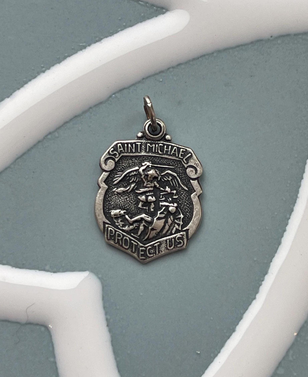 Sterling Silver Saint Michael Medal Pendant