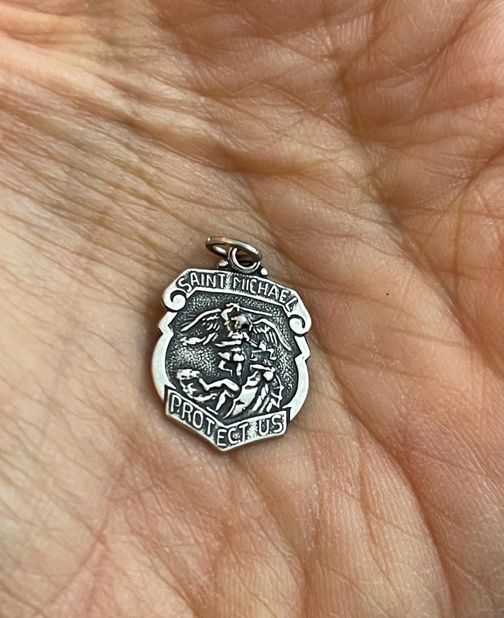 Sterling Silver Saint Michael Medal Pendant