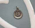 Sterling Silver 12 mm First Communion Medal Charm Pendant