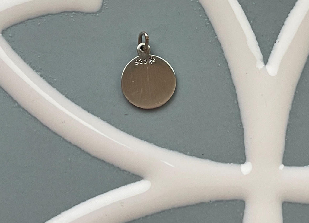 Sterling Silver 12 mm First Communion Medal Charm Pendant