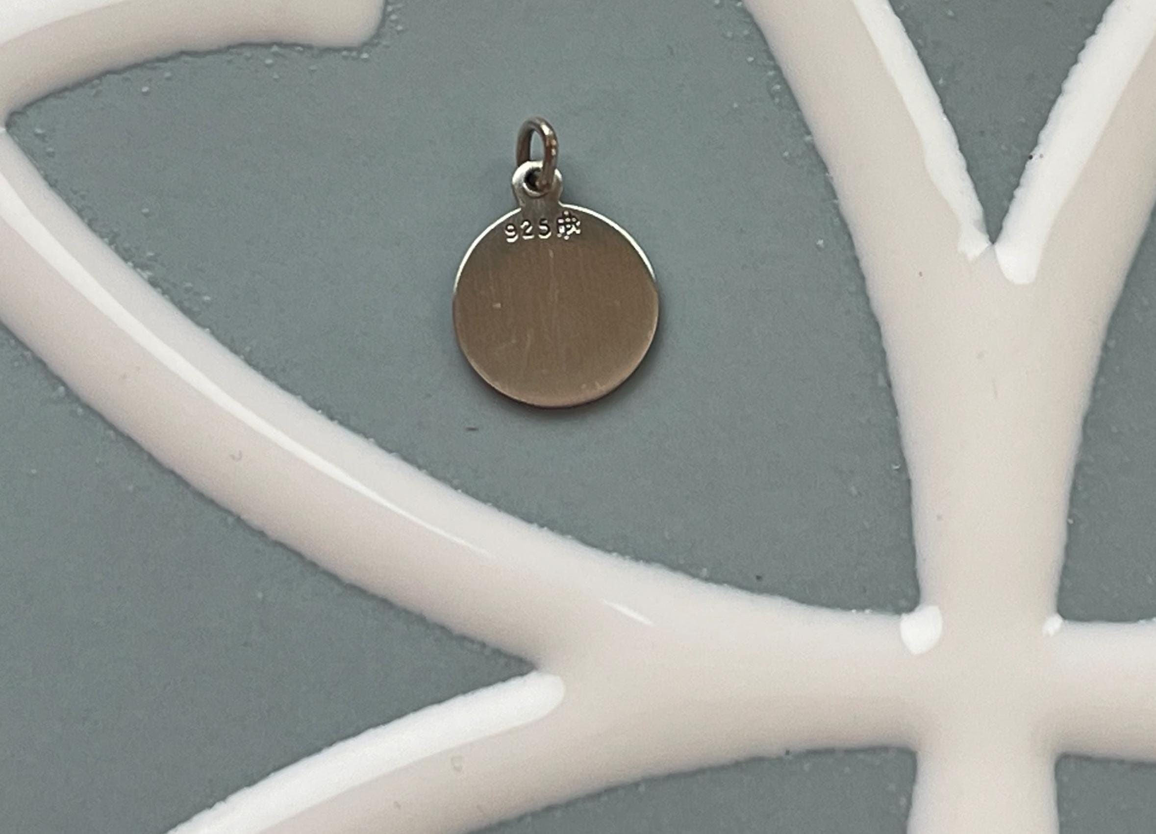 Sterling Silver 12 mm First Communion Medal Charm Pendant