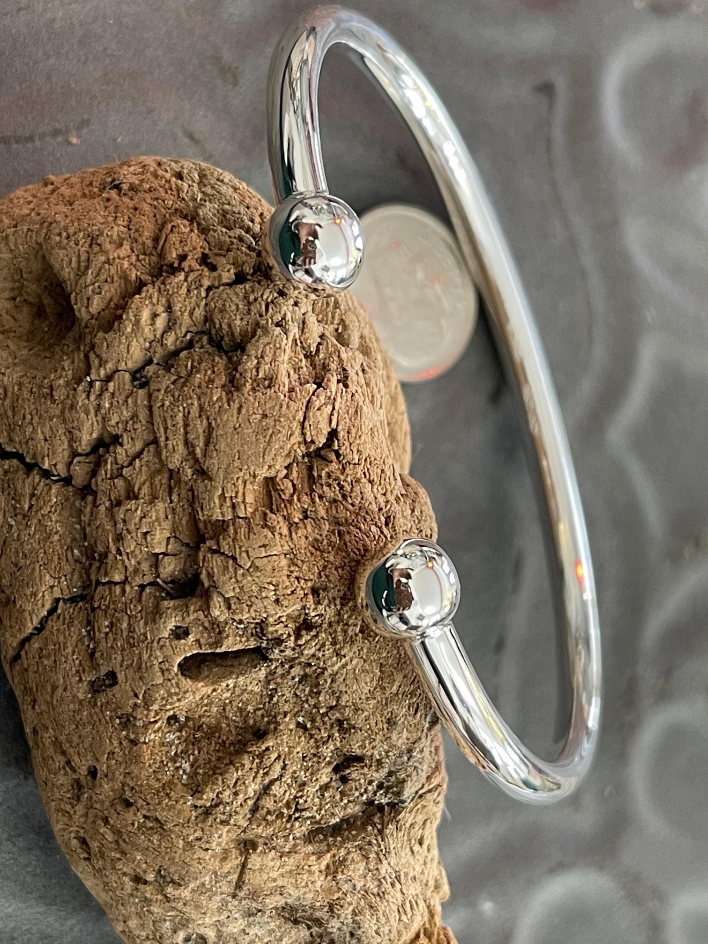 Sterling Silver Bangle Cuff Bracelet