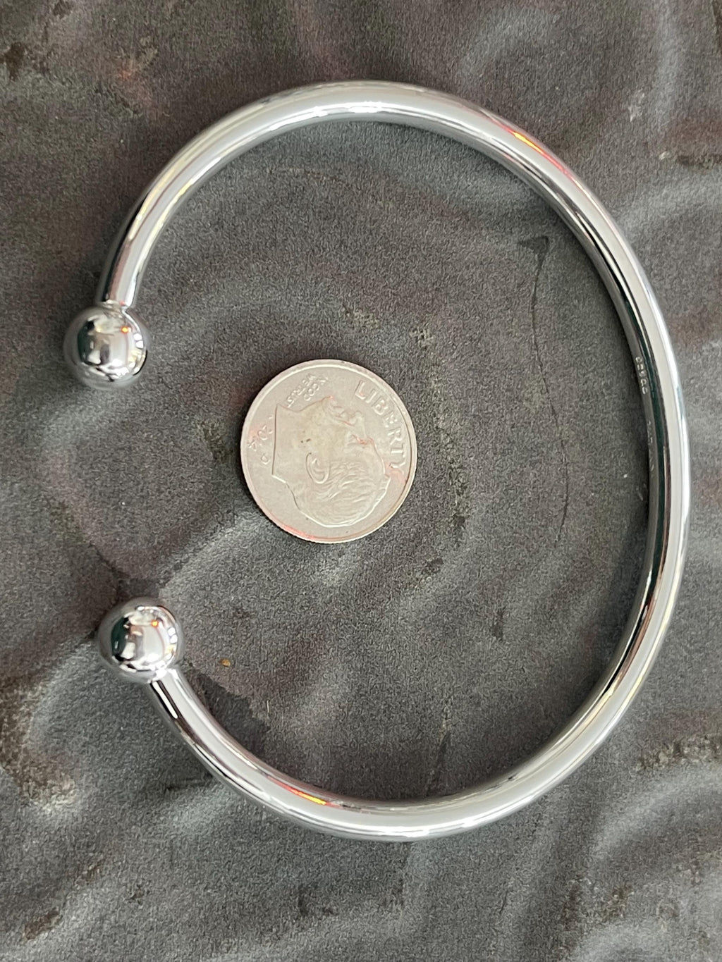 Sterling Silver Bangle Cuff Bracelet
