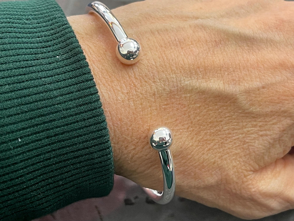 Sterling Silver Bangle Cuff Bracelet