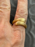 Sterling Silver Gold-tone Satin Ring