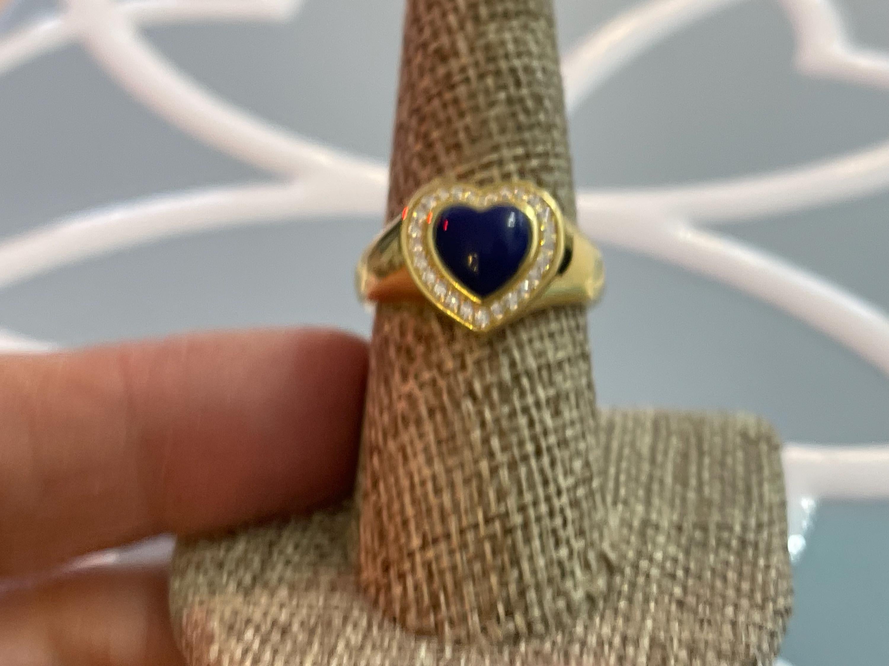 Sterling Silver Gold-tone Heart Ring