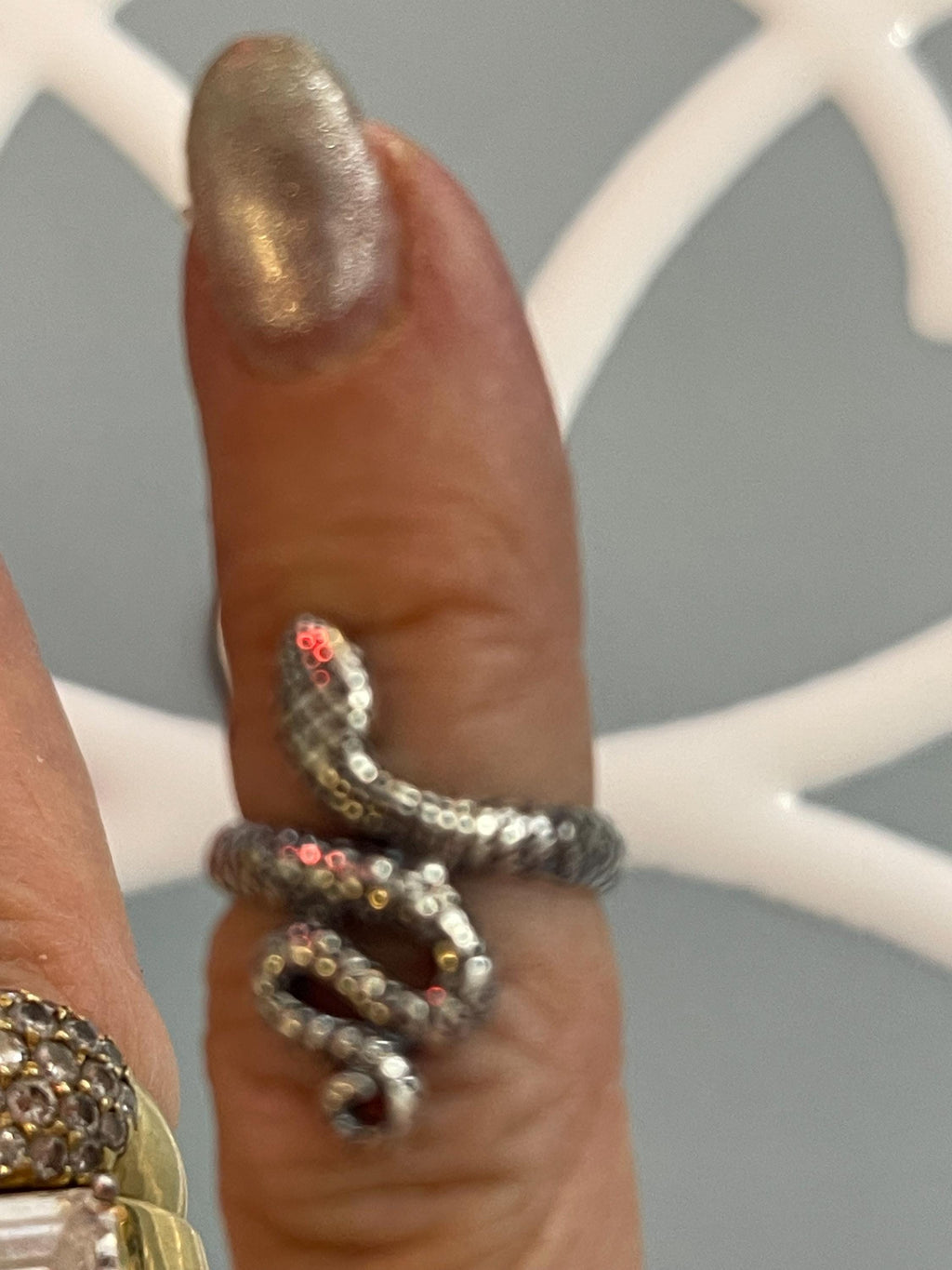 Sterling Silver Antiqued Snake Toe Ring