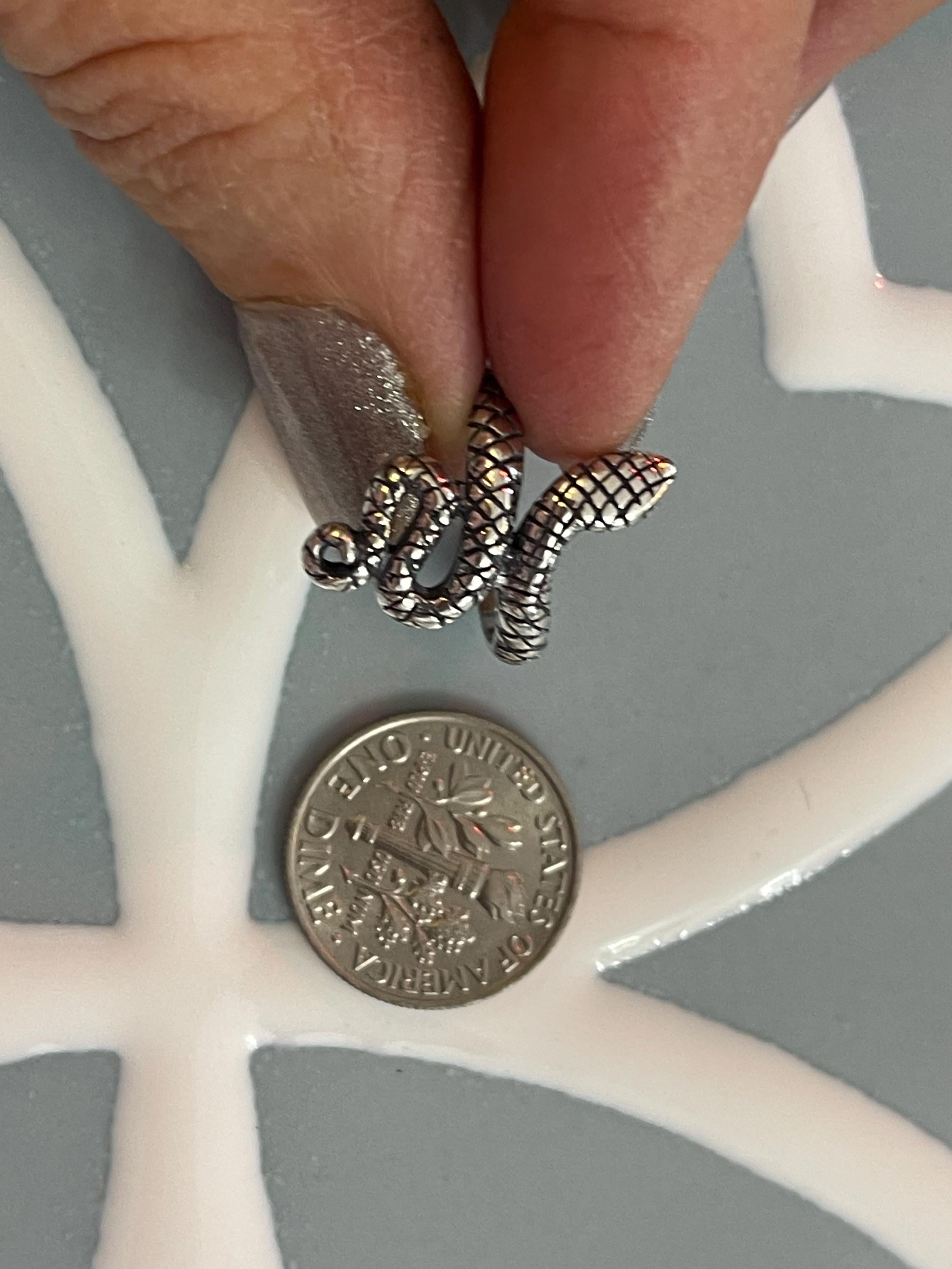 Sterling Silver Antiqued Snake Toe Ring